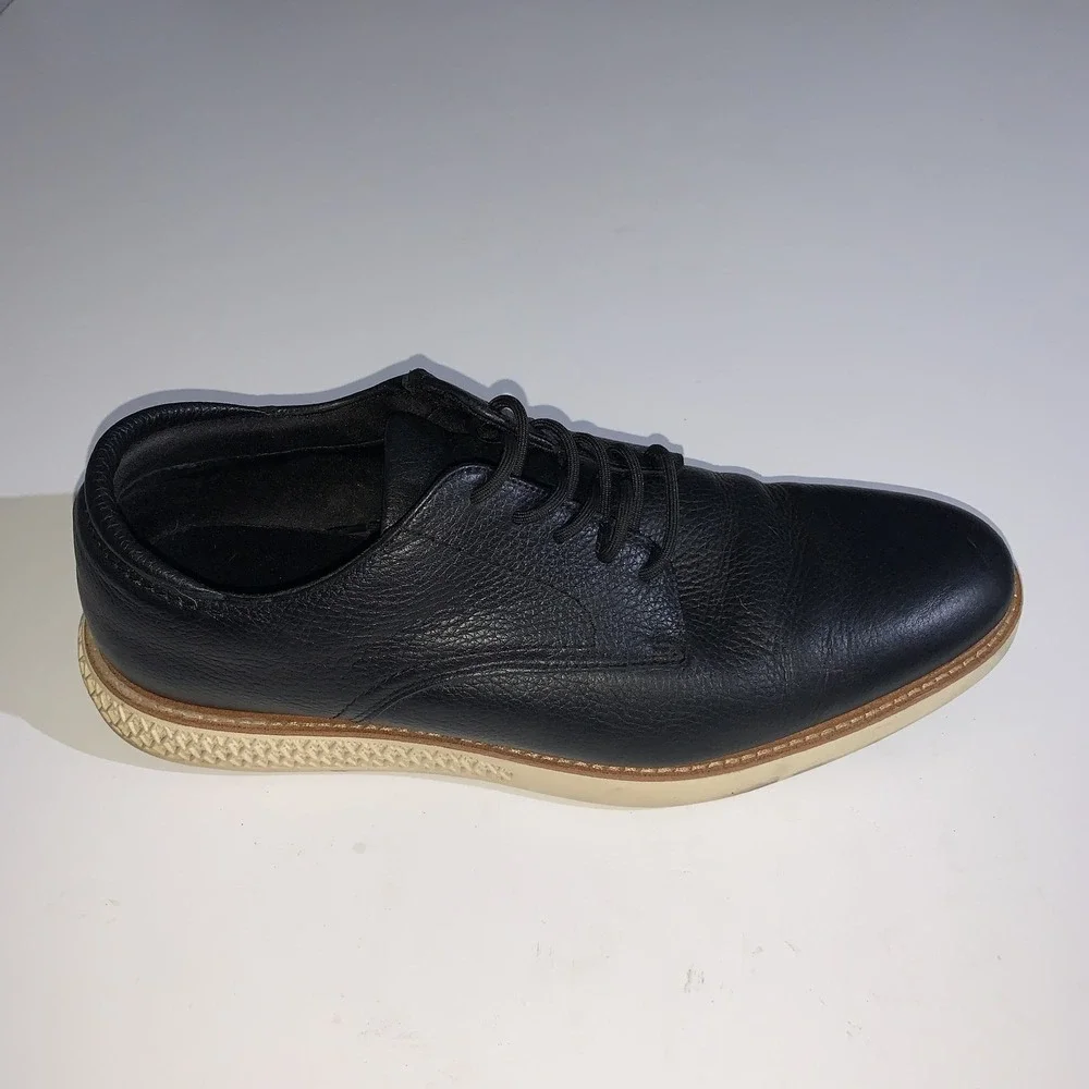 Aldo Shoes Mens Size 11 Black Leather Casual Oxford Derby Lace Up Comfort Sole